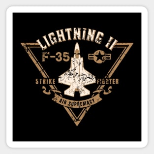 F-35 Lightning II Strike Fighter Jet Aircraft Distressed Design Magnet